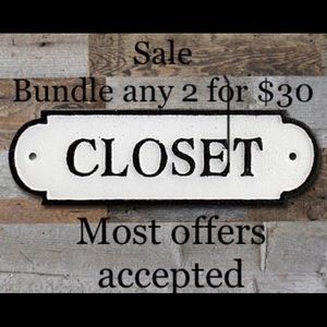 Entire closet on sale.  Any 2 for $30
